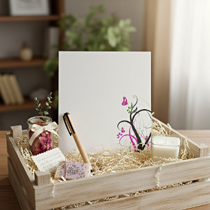 Bloc-notes papillon violet
