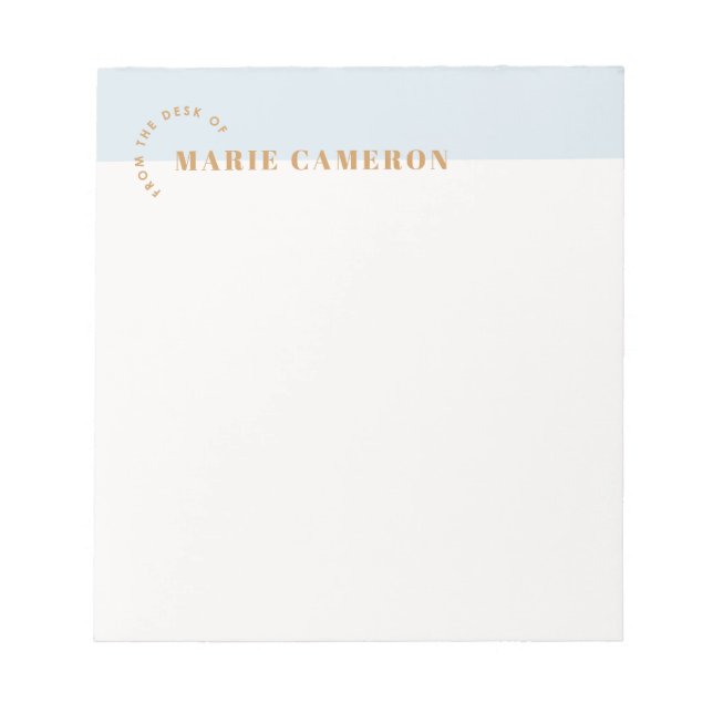 Bloc-notes Pastel simple - Bleu (Devant)