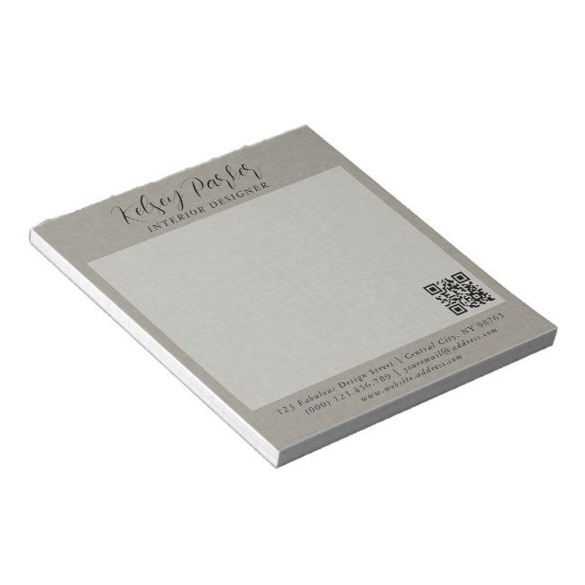Bloc-notes personnalisable avec texture de tissu s (Incliné)