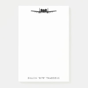 Bloc-notes personnalisé A-10 Warthog Jet post-IT