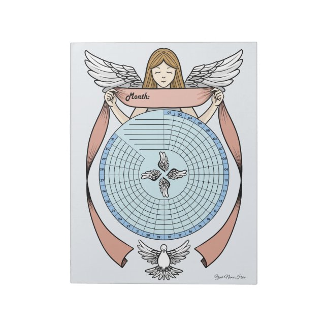 Bloc-notes personnalisé Angel Habit Tracker (Tourné)
