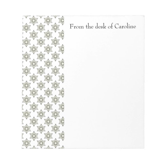 Bloc-notes personnalisé Art déco Stars (Devant)