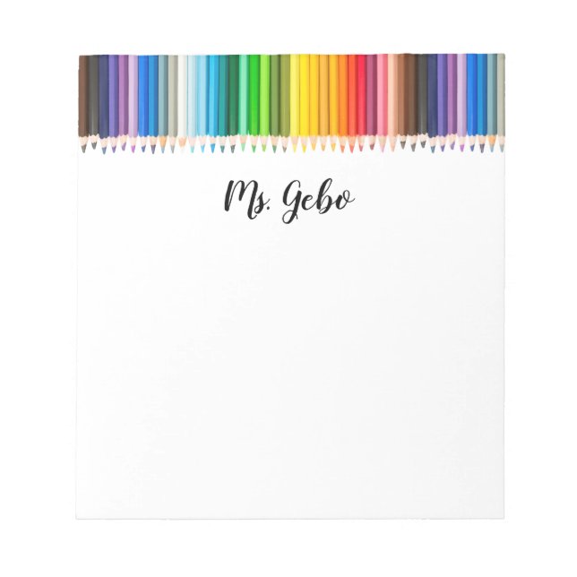 Bloc-notes personnalisé avec crayons (Devant)