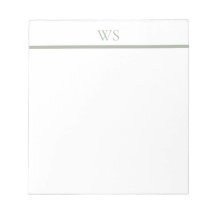 Bloc-notes personnalisé avec monogramme en barre v
