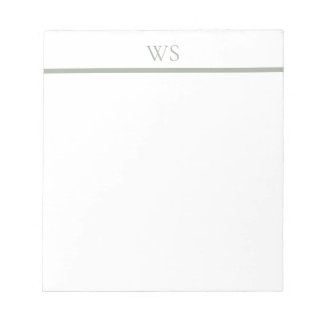 Bloc-notes personnalisé avec monogramme en barre v