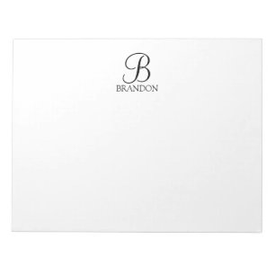 Bloc-notes personnalisé avec monogramme et nom en
