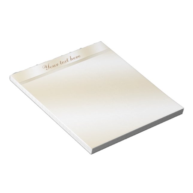 Bloc-notes personnalisé avec reflet doré (Incliné)