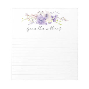 Bloc-notes personnalisé avec vaporisateur fleuri