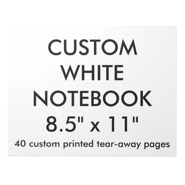 Bloc-notes personnalisé Big 40 Tear-Away Page (Devant)