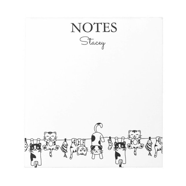 Bloc-notes personnalisé Chats mignons (Devant)
