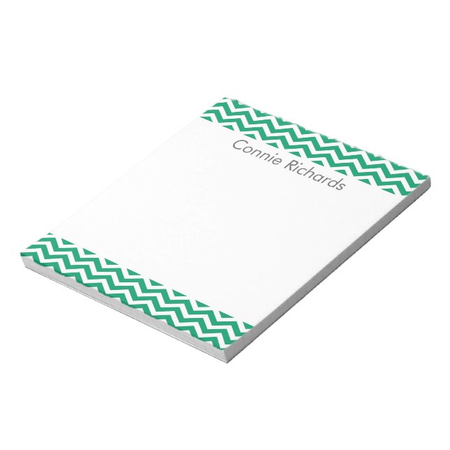 Bloc-notes personnalisé Chevron - vert (Tourné)
