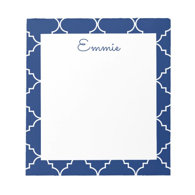 Bloc-notes personnalisé Chic Quatrefoil (Devant)