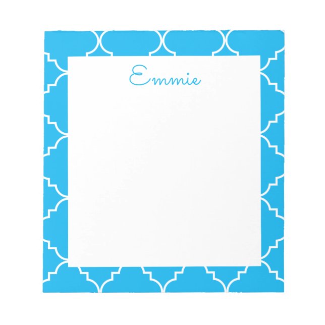 Bloc-notes personnalisé Chic Quatrefoil (Devant)