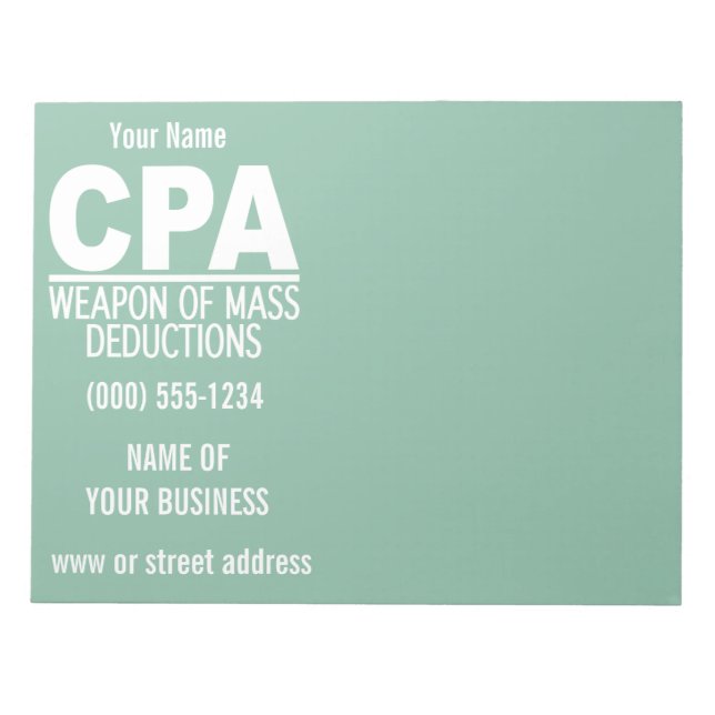 Bloc-notes personnalisé CPA (Devant)