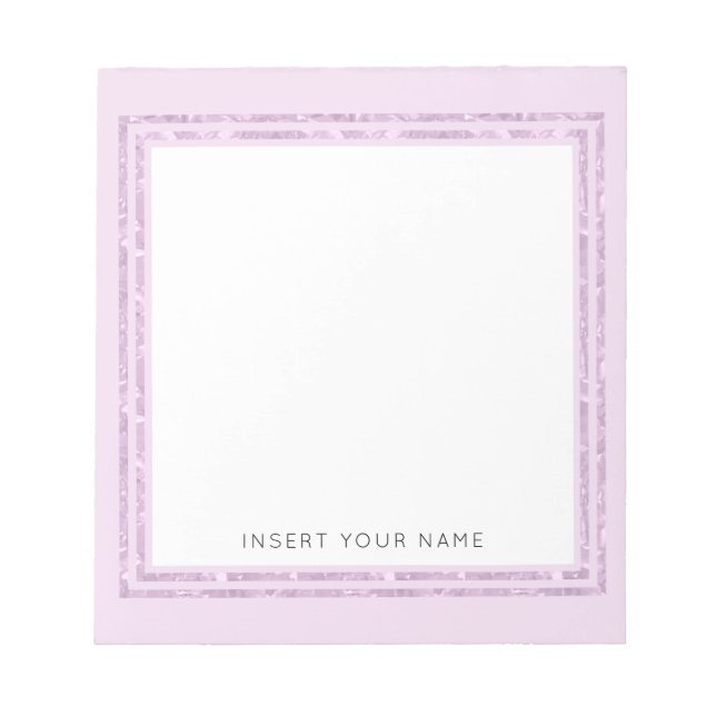 Bloc-notes personnalisé Crystal Pink 5,5 pouces x  (Devant)