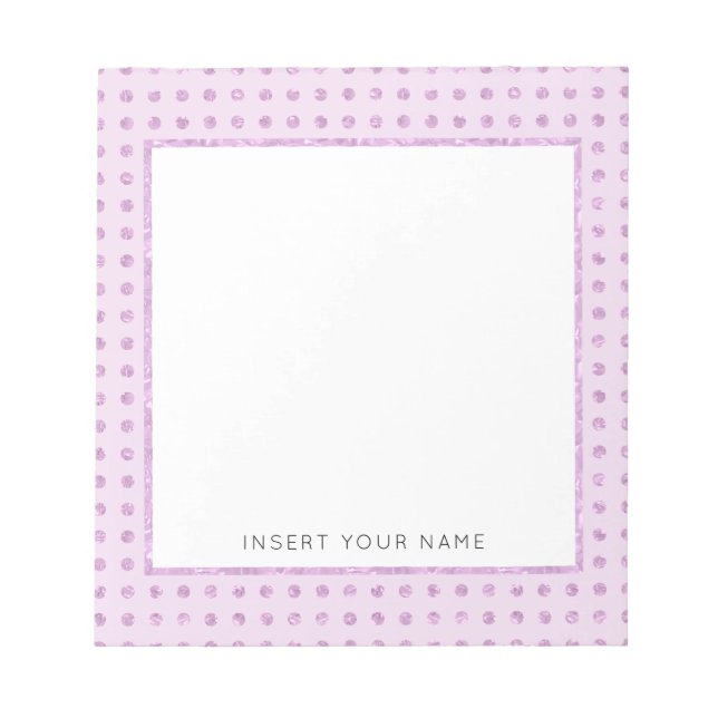 Bloc-notes personnalisé Crystal Pink 5,5 pouces x  (Devant)