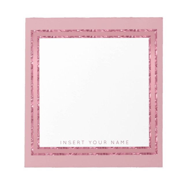 Bloc-notes personnalisé Crystal Rose Gold 5,5 pouc (Devant)
