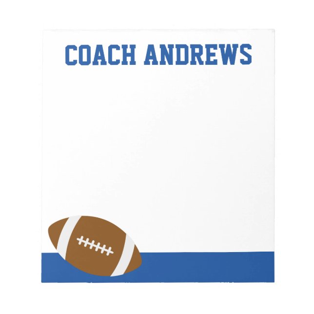 Bloc-notes personnalisé de football de toutes les  (Devant)