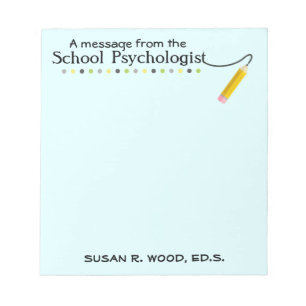 Bloc-notes personnalisé de psychologue scolaire