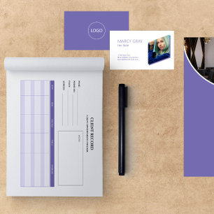 Bloc-notes personnalisé de suivi client de salon