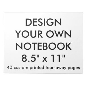Bloc-notes personnalisé déchiré de 40 pages grand 