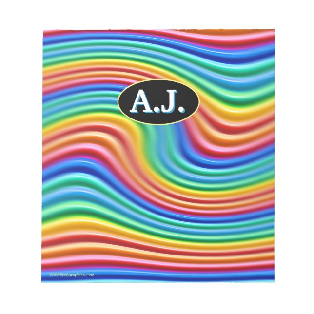 Bloc-notes personnalisé Design Rainbow Pride (Devant)