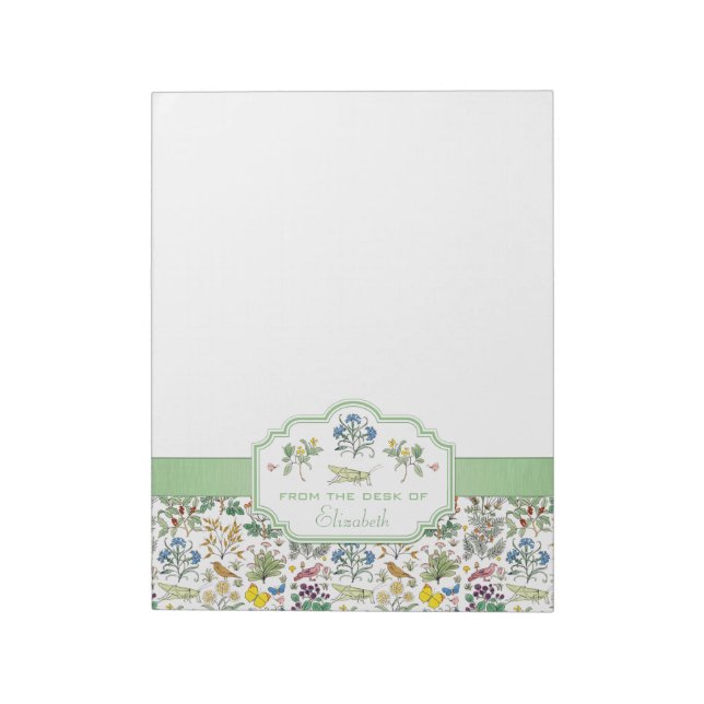 Bloc-notes personnalisé du jardin de l'apothèque V (Tourné)