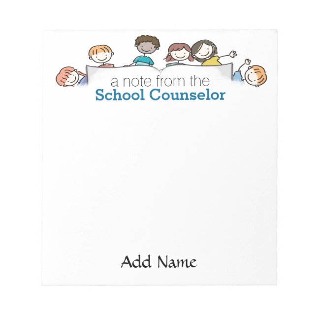 Bloc-notes personnalisé d'un conseiller scolaire (Devant)