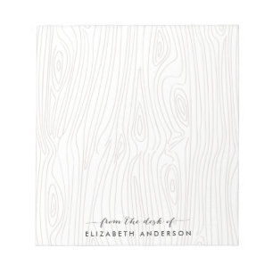 Bloc-notes personnalisé en bois rustique