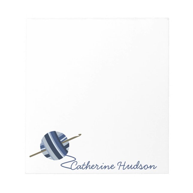 Bloc-notes personnalisé en fil de Crochet (Devant)