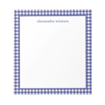 Bloc-notes personnalisé En vichy