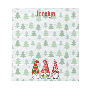 Bloc-notes personnalisé Gnome de Noël