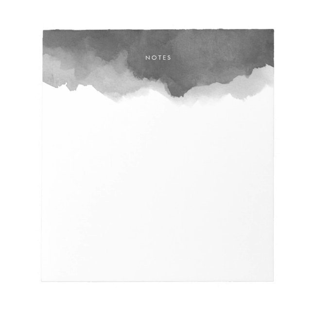 Bloc-notes personnalisé gris aquarelle (Devant)