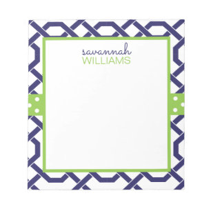 Bloc-notes personnalisé Lattice & Grosgrain