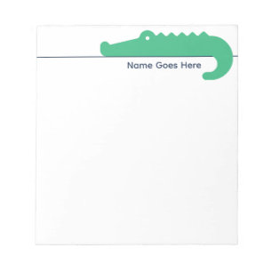 Bloc-notes personnalisé Marine et Alligator vert