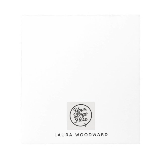 Bloc-notes personnalisé minimaliste de logo (Devant)