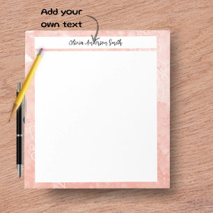 Bloc-notes personnalisé minimaliste orange   Cadea