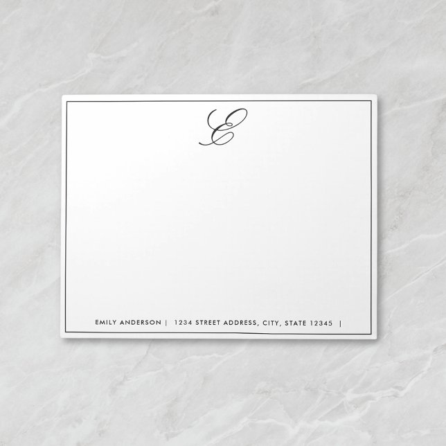 Bloc-notes personnalisé Monogramme moderne (Créateur téléchargé)