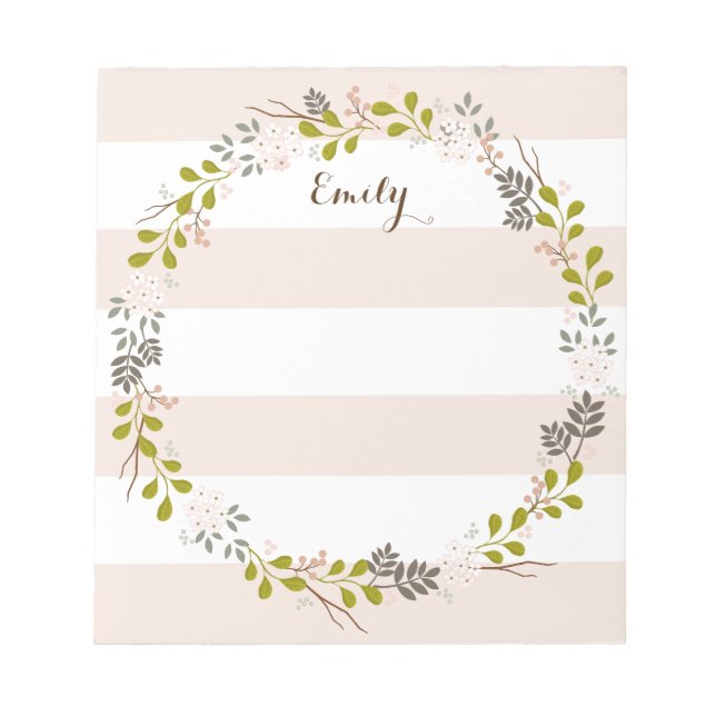 Bloc-notes personnalisé naturel boisé (Devant)