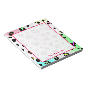 Bloc-notes personnalisé Neon Leopard