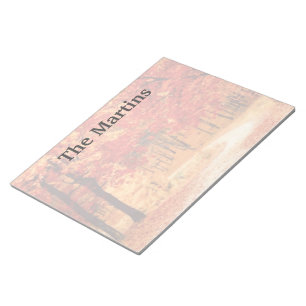 Bloc-notes personnalisé Orange Red Fall Trees