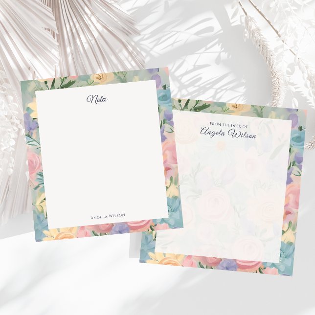 Bloc-notes personnalisé Pastel Floral Garden (Créateur téléchargé)