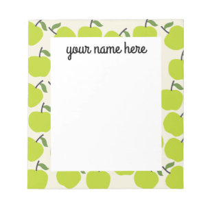 Bloc-notes personnalisé pomme verte