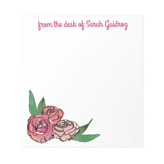 Bloc-notes personnalisé pour l'aquarelle et l'encr (Devant)