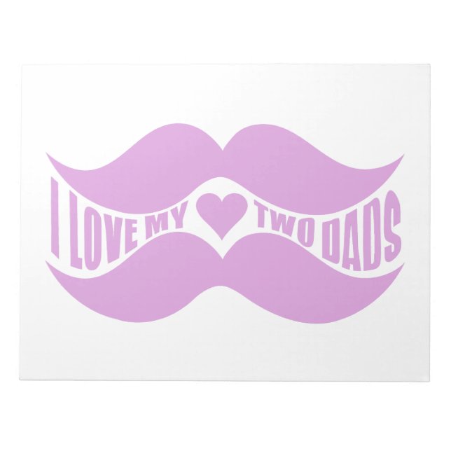 Bloc-notes personnalisé rose Mustaches (Devant)