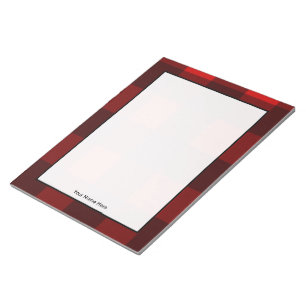 Bloc-notes personnalisé rouge et noir