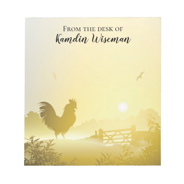 Bloc-notes personnalisé Sunny Morning Farm Country (Devant)