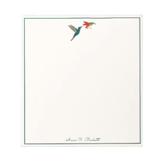 Bloc-notes personnalisé sur le colibri