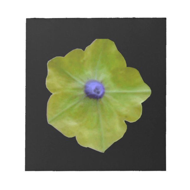 Bloc-notes Petunia vert et bleu (Devant)