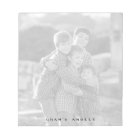 Bloc-notes photo personnalisé, photo complète noir